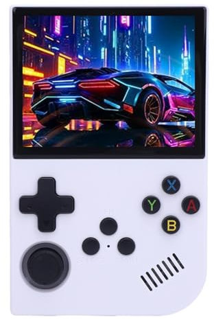 XGB36 Retro Handheld Game Console, Portable 3.5 Inch Video Games Player with 64 Bit Quad Core ARM Cortex A35 CPU, Supports Various Emulators, 3500mAh Battery and Stereo Speakers