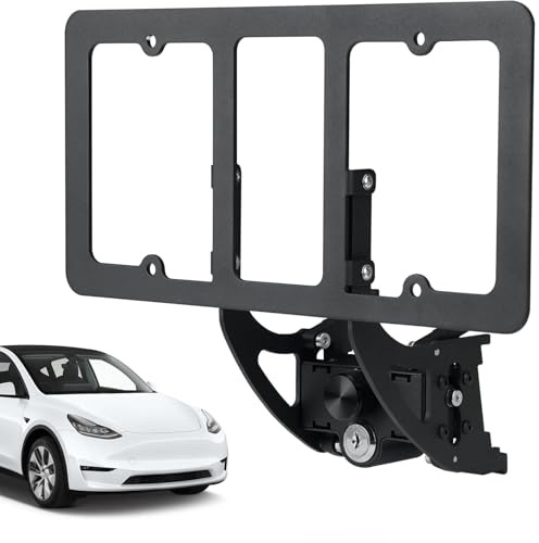 No Drill Front License Plate Holder Fit for 2017-2023 Tesla Model 3& 2020-2024 Tesla Model Y No Adhesives License Frame