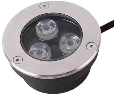 Landscape Lights - Ultra-Thin Underground Lamp - Floor Light Spotlight, Outdoor Recessed Spot Light, 3W Garden Courtyard Lawn Garden Ground Lamp, IP65 Outdoor Waterproof Ground Spotlight(Yelloy,C-12V)