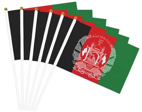 Flagge von Afghanistan, Druck, praktisch, Handflagge, leichte Flagge, Dekoration, Innen- und Außenbereich, Veranstaltungen, Partys