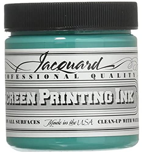 Jacquard screentryck bläck, turkos, 4 oz