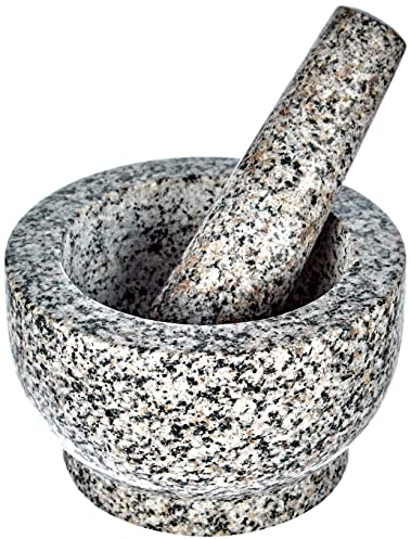 Zeller 24503 Set de Mortero Y Arena, Granit, Gris, 13x13x8 cm