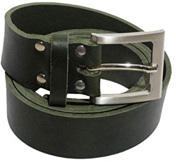 Ledergürtel aus Vollrindleder 4 cm breit grün aus eigener Fertigung (95)