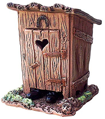 SIGRO Hand-Art Keramik Keramik Räucherhaus Stilles Örtchen 7,5 x 7 x 9,5 cm…
