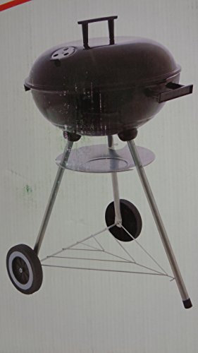 OK Holzkohle-Kugelgrill, Schwarz, 52 x 44 x 78 cm, Grillfläche ø 41 cm