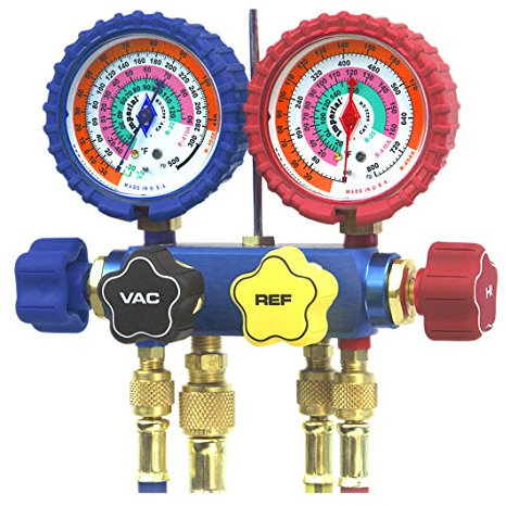 Imperial Werkzeug 644 C mannigfaltigkeit R22 4-valve, Schläuche, R404 A, R410 A, 4 PSI – 60 PSI, 3/20,3 cm VAC