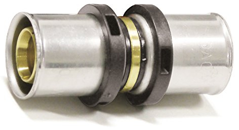 Pipetec Pressfitting Kupplung 20x2 mm Verbinder TH Kontur Verbundrohr, DVGW, TH-Profil