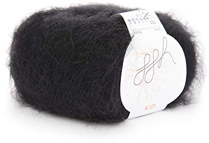 ggh Kid | leichte Mohairwolle zum Stricken | 101 - Schwarz