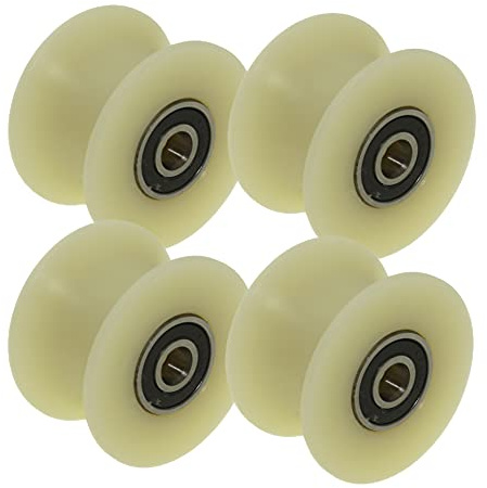 (50-25-8) 4 x 50 mm gefräste Nylon-Riemenscheiben mit 25 mm Nut Made in EU (8 mm Lager)