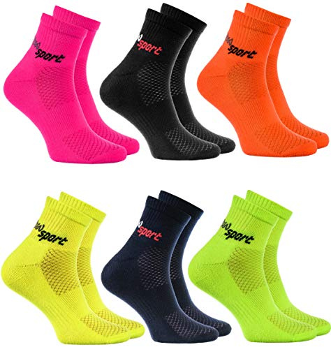 Rainbow Socks – dam herr neon sneaker sportstrumpor