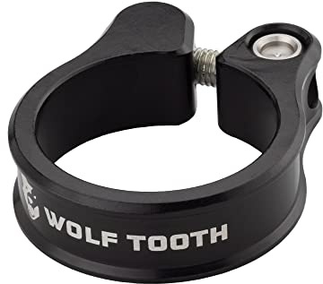 Wolf Tooth | Seat Post Clamp 34.9mm | Black | Precision-Engineered Bike Seat Clamp to securely Hold Your seat Post - Lightweight 6061 Aluminium Bike Seat Post Clamp