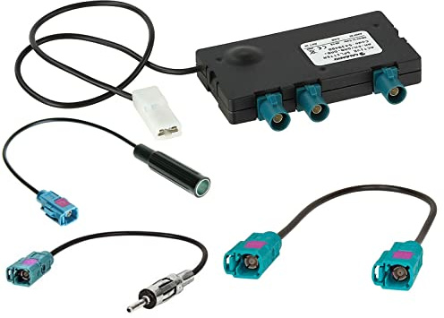 Dietz 41126 - Aktiver DAB/FM Antennensplitter - Fakra (Buchse) / DIN (150 Ohm Buchse/Stecker)