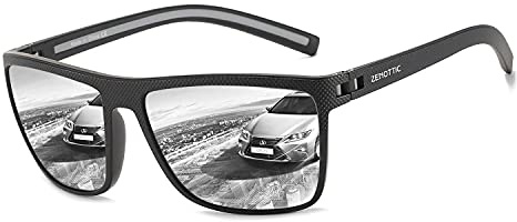 ZENOTTIC Polarized Sunglasses for Men Lightweight TR90 Frame UV400 Protection Square Sun Glasses