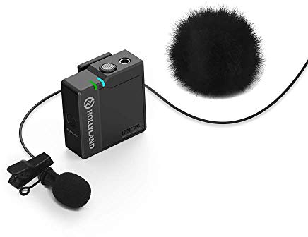 Hollyland Lark 150 Wireless Lavalier Mikrofon mit Aufladebox für Smartphone Kamera Camcorder 2.4GHz 100m Reichweite Ansteckmikrofon für Interviews/Live Stream/Podcast/Vlog (1 Sender-Schwarz