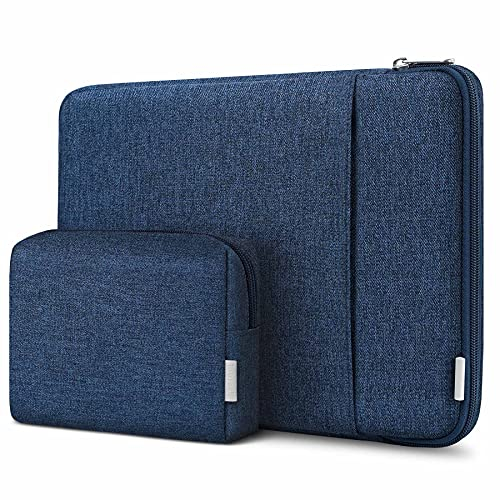 Inateck 360° Protection Laptop Bag Sleeve Case Compatible with 13-inch MacBook Air/Pro M3 M2 M1 2016-2024, with Accessory Bag, Blue