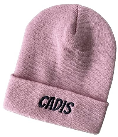 Schnoschi Rosa Strickmütze mit breitem Umschlag (Beanie Mütze) mit Namen Bestickt für Herren, Damen, Jugendliche und Kinder