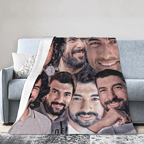 YINGD Engin Schauspieler Akyürek Decke, ultraweiche, leichte Flanell-Fleece-Überwurfdecke, warme Klimaanlagendecke für Couch, Sofa, Bett, 200 cm x 150 cm