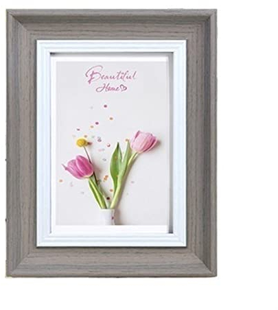 luckxuan Fotorahmen/Bilderrahmen Vintage Photo Frame White Desktop Bilderrahmen Album Retro Ornamente Home Decoration Craft Europe Leerrahmen (Color : E, Size : 7 inch)