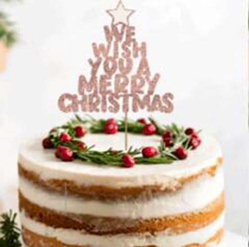 LUMoony Frohe Weihnachten Cupcake Toppers 6Pcs Kuchendekoration Xmas Cake Dekorationen Weihnachtsdessert Topper Kuchen Dessert Einsätze für Weihnachten Party Happy New Year Cake Decoration