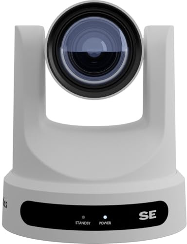 PTZOptics Move SE SDI/HDMI/USB/IP Indoor PTZ Camera with Auto-Tracking - White, 12x | Automatic tracking PTZ camera with SDI, HDMI and USB for live streaming, video production and classrooms