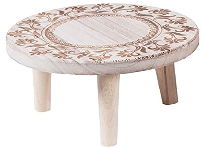 Pflanzenabtropfschale, Blumentopf-Untersetzer, Pflanzenständer, bedruckter Holzhocker, Blumentopfständer, runde Bank, Pflanzen- und Sukkulenten-Blumentopf-Basishalter, Ausstellungsständer, Hocker, Zuh