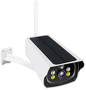 SilteD Solar Security Camera Outdoor 4G 1080P IP Camera Solar Powered Clear Night Vision Solar Panel Rechargeable Battery IP Camera Waterproof PIR Alarm(4G Cam)
