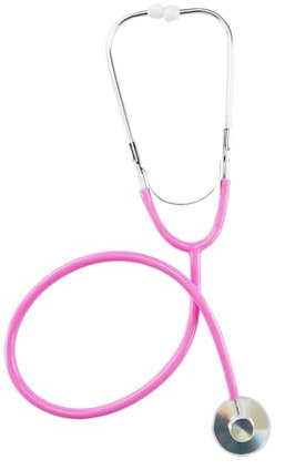 WeddHuis Stetoscopio Giocattolo per Bambini Funzionante in Metallo Analogico (Rosa)