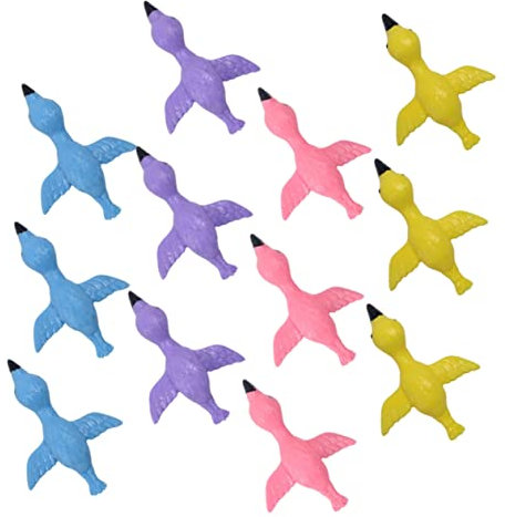 COSMEVIVI 12stücke Teiliges Flamingo Finger Spielzeug Lustige Elastische Schießspielzeuge Für Junge Mädchen Spielzeug Zum Spielen Und Entspannen Für Gruppenaktivitäten Und Wettkämpfe