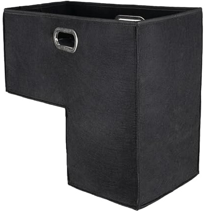 Cesta para escaleras – Organizador plegable para escaleras | Cesta de almacenamiento grande para escaleras, cesta de almacenamiento de fieltro de 16 pulgadas, organizador de almacenamiento de