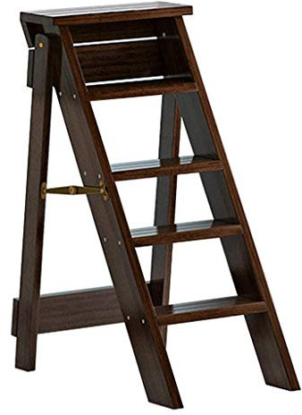 Scaletta pieghevole a 5 gradini per uso domestico scaletta in legno semplice scala in legno massello multifunzione salvaspazio disponibile in vari colori