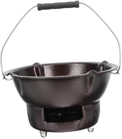 SUPVOX Estufa De Carbón para Barbacoa y Té Al Aire Libre, Portátil De Hierro Metálico, Tamaño Compacto, para Camping, Calefacción y Cocina Rápida Exteriores, Herramienta Esencial para Parrilla