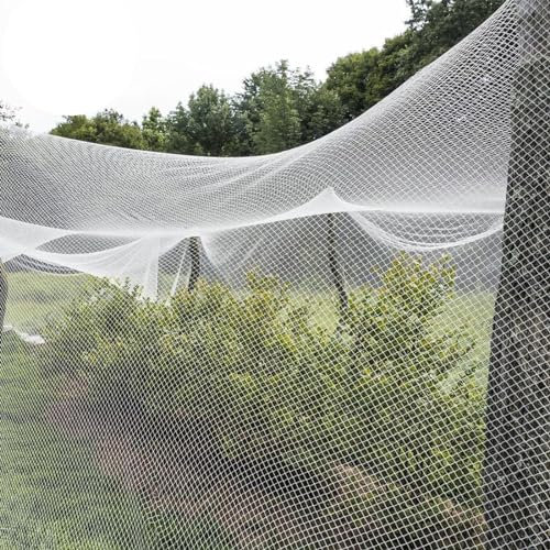 Wiederverwendbares Anti-Hagelnetz für Kirschbäume, schützt Ihren Garten, Balkon und Obstgarten, 4 x 50 m, weiße Pflanzenabdeckung, ideal zum Schutz von Gemüse und Obst.