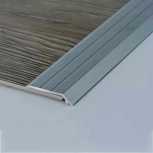 GTHTUHFD Listón De Borde para Pisos De Madera, Barra De Unión De Alfombra A Baldosa, Tira De Transición De Umbral Fácil De Cortar para Pisos Laminados, De Vinilo Y De Concre,Dark Grey