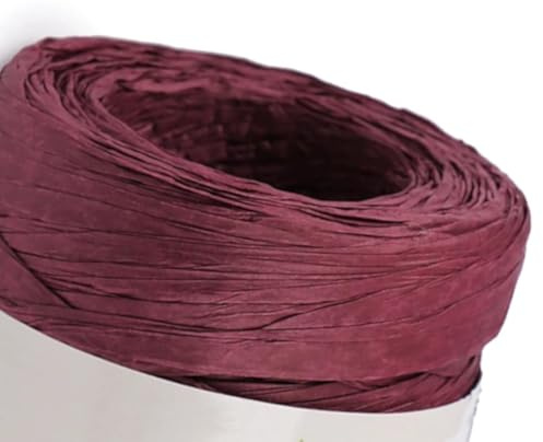 cyclingcolors 1x Fibra Rafia Cuerda de Papel 5-8 mm 100 m Decoración Artesanía Bricolaje hogar Plantas Crochet Joyas Cordel Bolso, Rosa Malva