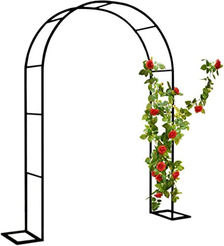 Arche de jardin en métal pour plantes grimpantes – Treillis pour légumes et vignes – Parfait pour les roses et les concombres – Structure en aluminium durable