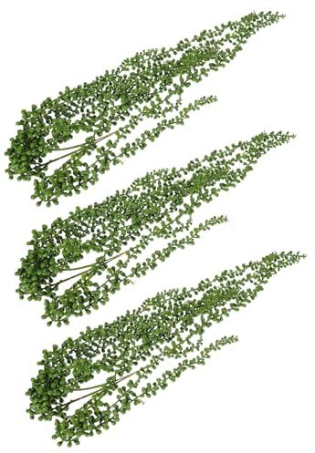 MUELODSIC 3pezzi Piante Succulente Artificiali Sospese Pianta Artificiale Di Senecio Rowleyanus Decorazione Per Parete Interna Filo Di Perle Finto