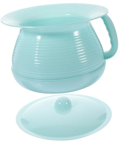 MOTHNUR Urinoir de Chambre Portable en Plastique Épais, Pot de Chambre Couvercle pour Usage Domestique, Adapté aux Femmes Enceintes et Bébés, Résistant aux Chocs et Facile à Nettoyer
