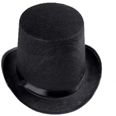 DJSKLDF Hatt Cylinder Herrar Visar Trollkarl Gentleman Hatt Cylinderhatt Rekvisita Ball Klä Upp Kostym Kvinnor Män Fest(L)