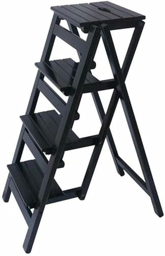 4-Tier Wooden Step Stool - Multi-Level Staircase Chair for Home Office & Garden - Stylish & Functional Space-Saving Seating Solution