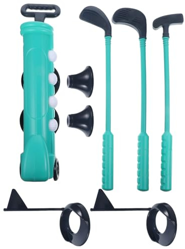 VICASKY Ensemble de Jouets de Golf pour Tout-Petits Garçon et Filles, Petits Clubs de Golf en Plastique Bleu-Vert, Jeu Sportif D'intérieur et D'extérieur, Activité Parent-Enfant, Coffret