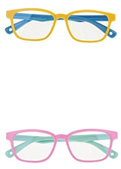 Ysyqkn 2 Paires de Lunettes pour Enfants avec Filtre Anti-lumière Bleue et Monture Flexible.