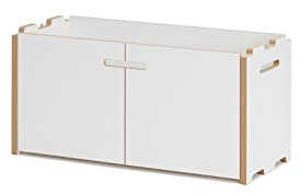 Tojo Hochstapler | modulares Regalsystem Verschiedene Module für Wandregal/Bücherregal/CD Regal | MDF Regal (weiß, Anbaumodul mit Türen)