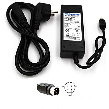 Top Chargeur * Adaptateur Secteur Alimentation Chargeur 12V 5V 2A 4 Pin pour Disque Dur Storex-Club MPIX-355 Inclus Câble Secteur