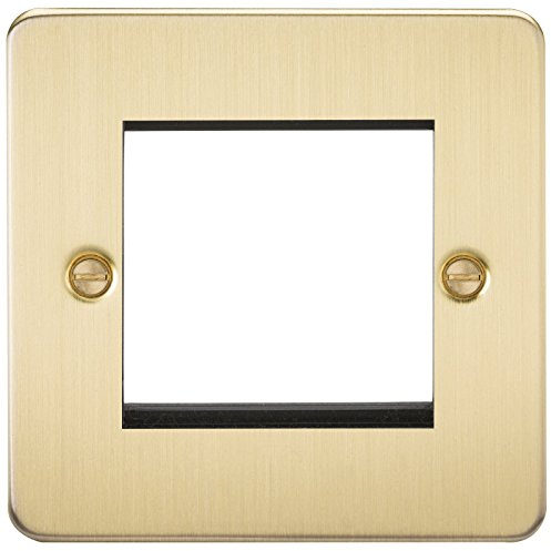 Flat Plate 2G modular faceplate - brushed brass