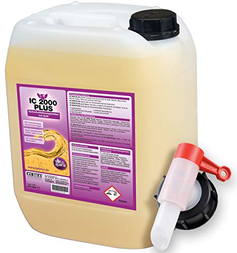 KABITEC IC 2000 PLUS Sicherheitslösungsmittel mit Citrusduft (1x 10 Liter Kanister) inklusive gratis Fasshahn, Universal-Reiniger in Profi-Qualität, Nikotinentferner Industriereiniger