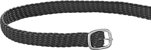 Sprenger Sporenriemen - 45 cm, Perlon grau, Schnalle Silber