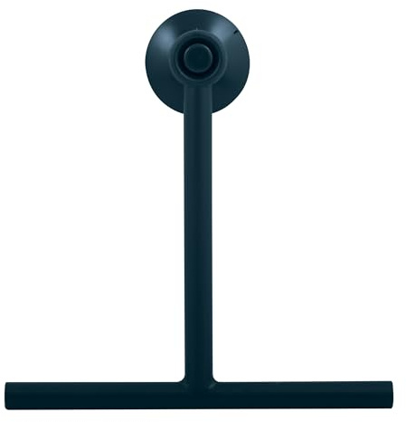 Spirella Bathroom and Shower Squeegee Bathroom Wiper Bathroom and Shower Wiper with Suction Cup Wall Hanger - Plastic - 22 x 23 cm - Petrol Blue