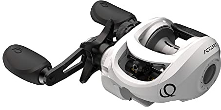 Quantum Accurist Baitcast Fishing Reel, Size 100 Reel, Oversized Non-Slip Handle Knobs and Continuous Anti-Reverse Clutch, One-Piece Aluminum Frame