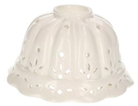 KEYHOMESTORE - Kuppel aus weißer Keramik von Bassano mit Löchern, ideal als Innendekoration.