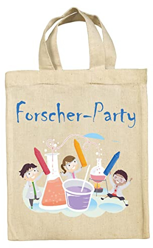 clothinx nachhaltige Forscher Mitgebsel Taschen Beutel im Set mit Geburtstag Motto Forscher 5er Pack